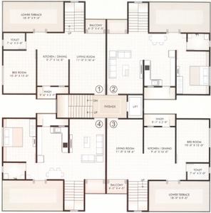Project Image of 0.0 - 1625.0 Sq.ft 3 BHK Apartment for buy in Madhuvan Kishan Classic