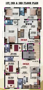 Project Image of 1328.0 - 1351.0 Sq.ft 3 BHK Apartment for buy in Harini Apartments