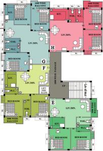 Project Image of 881.0 - 1301.0 Sq.ft 2 BHK Apartment for buy in Cancun Orange Nest