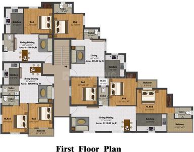 Project Image of 615.0 - 1180.0 Sq.ft 1 BHK Apartment for buy in S Promoters Gowardhanagiri