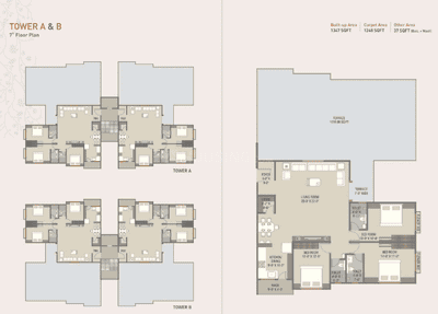 Project Image of 1800 Sq.ft 3 BHK Penthouse for sale in Bhayli for Rs. 8500000
