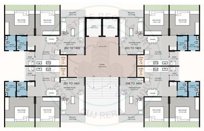 Project Image of 603.21 - 859.93 Sq.ft 2 BHK Apartment for buy in R J Radhe Elysium