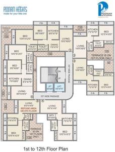 Project Image of 595.0 - 870.0 Sq.ft 1 BHK Apartment for buy in Poonam Heights