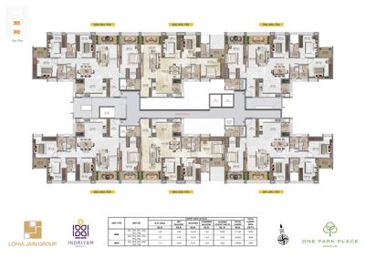 Project Image of 861.0 - 1850.0 Sq.ft 2 BHK Apartment for buy in One Park Place PH I