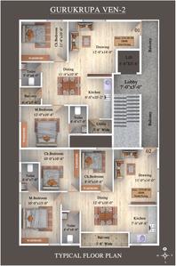 Project Image of 1121.0 - 1279.0 Sq.ft 2 BHK Apartment for buy in Gurukrupa Lotus