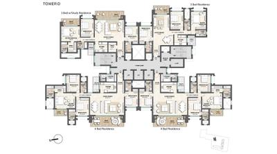 Project Image of 1265.0 - 1983.0 Sq.ft 3 BHK Apartment for buy in Lodha Azur Tower D