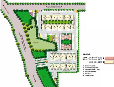 Project Image of 828.0 - 1085.0 Sq.ft 2 BHK Apartment for buy in Omaxe Greens Phase II