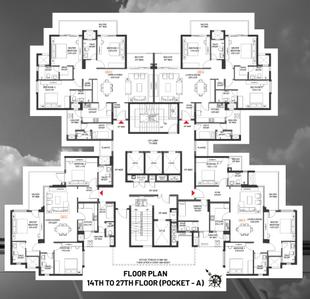 Project Image of 1206.0 - 1324.0 Sq.ft 3.5 BHK Apartment for buy in Alpha Corp Sky1