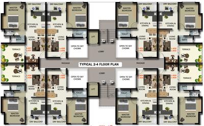 Project Image of 333.57 - 374.37 Sq.ft 1 BHK Apartment for buy in Vertex Varun Flora Township Lotus Building