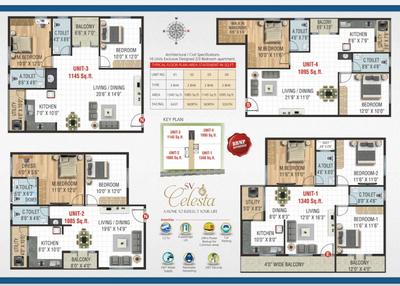 Sree S V Celesta S V Celesta Cluster Plan For Typical Floor 1