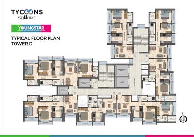 Project Image of 377.0 - 798.0 Sq.ft 1 BHK Apartment for buy in Tycoons Square Avenue III Tower D
