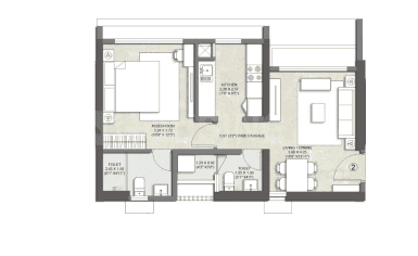 Project Image of 464.0 - 1561.0 Sq.ft 1 BHK Apartment for buy in Kalpataru Sector 5 Wing J And K