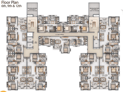 Project Image of 664.0 - 1120.0 Sq.ft 2 BHK Apartment for buy in Merlin Imperia