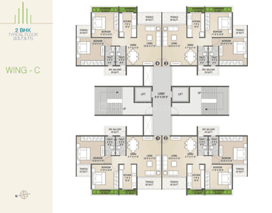 Project Image of 494.49 - 1100.0 Sq.ft 2 BHK Apartment for buy in Balaji Delta Tower 2 