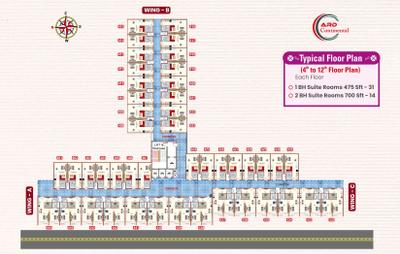 Project Image of 475.0 - 700.0 Sq.ft 1 BHK Apartment for buy in Ard Continental