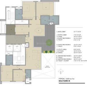Project Image of 0.0 - 1405.0 Sq.ft 4 BHK Apartment for buy in Atul Solitaire Nine