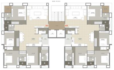 Project Image of 1665.5 - 1715.12 Sq.ft 4 BHK Apartment for buy in Shree The Capital Phase 1