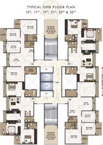 Project Image of 890.5 - 1150.0 Sq.ft 3 BHK Apartment for buy in Paradise Sai Aaradhya