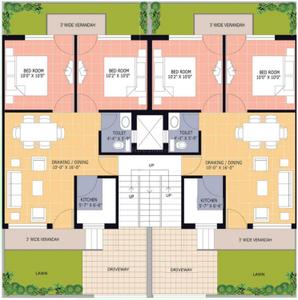 Project Image of 700.0 - 1450.0 Sq.ft 2 BHK Apartment for buy in Omaxe Green Meadow Floors