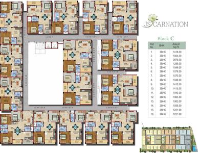 Project Image of 910.0 - 1503.0 Sq.ft 2 BHK Apartment for buy in JS Carnation