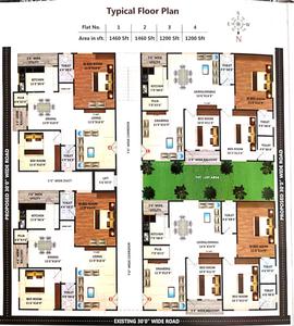 Project Image of 1200.0 - 1460.0 Sq.ft 2 BHK Apartment for buy in Raviteja Sri Lakshmi Narasimha Swamy Residency