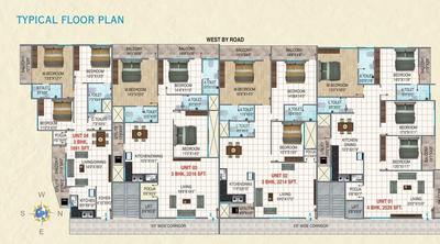 Ballal Sai Krupa Pride Sai Krupa Pride Cluster Plan from 1st to 5th Floor 1