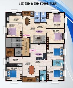 Project Image of 0.0 - 1144.0 Sq.ft 3 BHK Apartment for buy in M M Daffodil