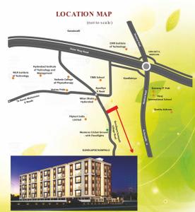 Project Image of 1695 Sq.ft 3 BHK Apartment / Flat for sale in Dullapally for Rs. 7627500
