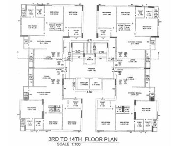Project Image of 966.92 - 971.12 Sq.ft 3 BHK Apartment for buy in Aakar Bombay Super Height 1