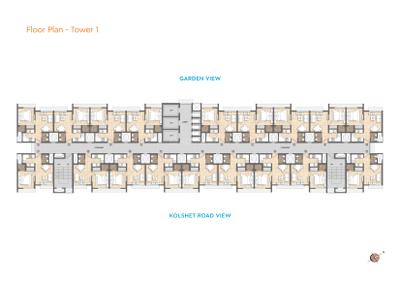 Project Image of 322.0 - 530.0 Sq.ft 1 BHK Apartment for buy in Lodha Crown Kolshet Tower 1