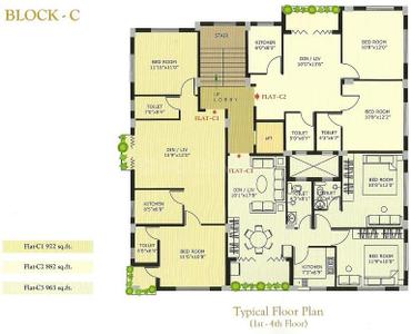 Project Image of 751.0 - 1080.0 Sq.ft 2 BHK Apartment for buy in SY Super Residency