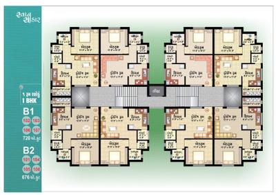 Project Image of 676.0 - 900.0 Sq.ft 1 BHK Apartment for buy in Swapna Srushti Horizon Sakar Township