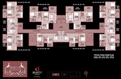 Project Image of 669.0 - 719.0 Sq.ft 2 BHK Apartment for buy in Bunty Mayur Geminus B