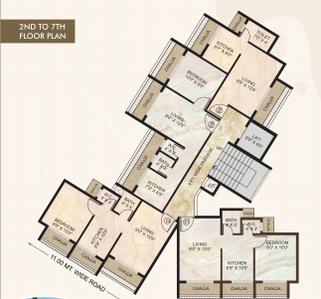 Project Image of 221.0 - 314.0 Sq.ft 1 RK Apartment for buy in Noviya Guru Krupa Heights