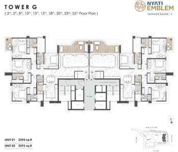 Project Image of 0.0 - 2600.0 Sq.ft 4 BHK Apartment for buy in Nyati Emblem