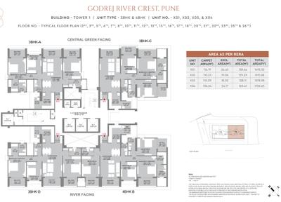 Project Image of 1378.98 - 1726.65 Sq.ft 3 BHK Apartment for buy in Godrej River Crest