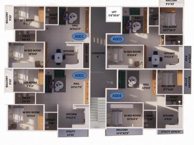 Project Image of 895.0 - 1028.0 Sq.ft 2 BHK Apartment for buy in Diamond Pearl Palaces