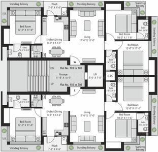 Project Image of 0.0 - 738.51 Sq.ft 3 BHK Apartment for buy in Atulyam Classic Phase 1