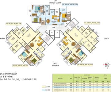 Project Image of 1137.0 - 1285.0 Sq.ft 2 BHK Apartment for buy in DSK Nabhangan