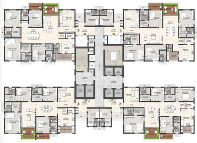 Project Image of 1955.0 - 2866.0 Sq.ft 3 BHK Apartment for buy in Rajapushpa Aurelia