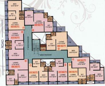 Project Image of 515.0 - 660.0 Sq.ft 1 BHK Apartment for buy in Raj Chamunda Menzes House