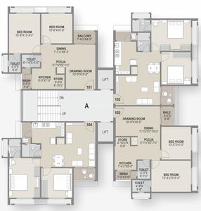 Project Image of 393.85 - 627.97 Sq.ft 1 BHK Apartment for buy in BT Vrundavan Residency