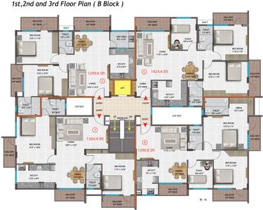 Project Image of 1204.0 - 1477.0 Sq.ft 2 BHK Apartment for buy in PNR Brinda Residency