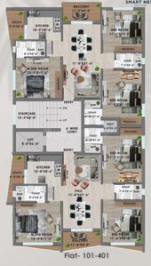 Project Image of 1625.0 - 1660.0 Sq.ft 3 BHK Apartment for buy in Highfield Smart Nest