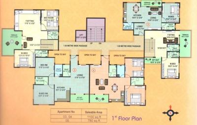 Project Image of 670.0 - 2390.0 Sq.ft 1 BHK Apartment for buy in Vridavan Bliss