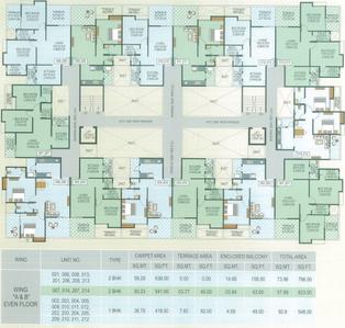 Project Image of 418.0 - 638.0 Sq.ft 1 BHK Apartment for buy in Yogin Belva Project B