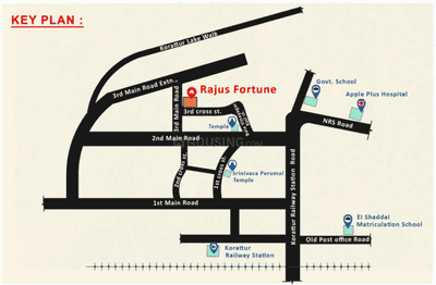 Project Image of 833.0 - 940.0 Sq.ft 2 BHK Apartment for buy in Rajus Fortune