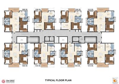 Project Image of 1285.0 - 2225.0 Sq.ft 2 BHK Apartment for buy in Om Sree Gallaxy