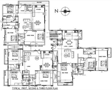 Project Image of 2018.0 - 2060.0 Sq.ft 3 BHK Apartment for buy in Shreeshaila The Lebensraum