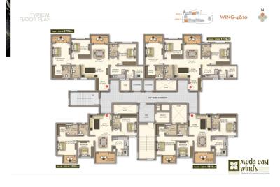 Project Image of 1380.0 - 2502.0 Sq.ft 2 BHK Apartment for buy in Meda East Winds